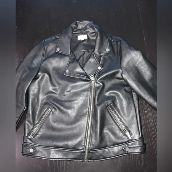 LOFT Tall Pebbled Faux Leather Moto Jacket - Picture 2 of 5